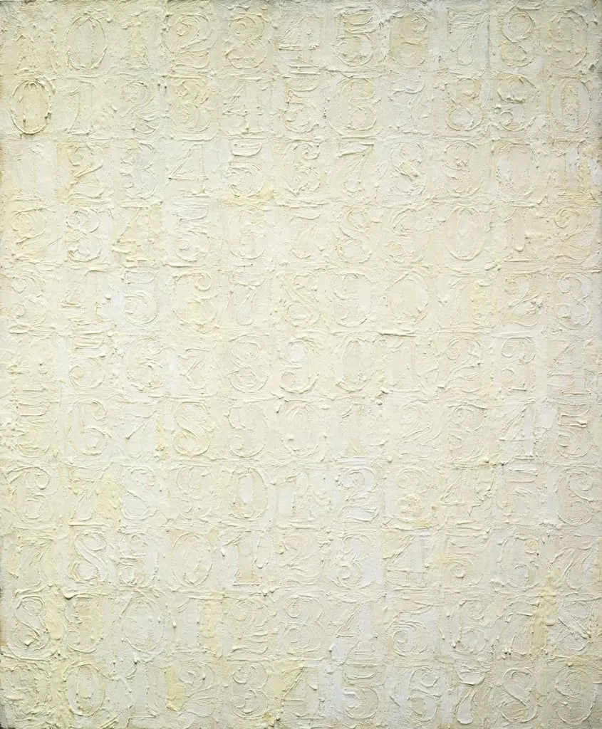 Untitled, by Jasper Johns, encaustic, 29