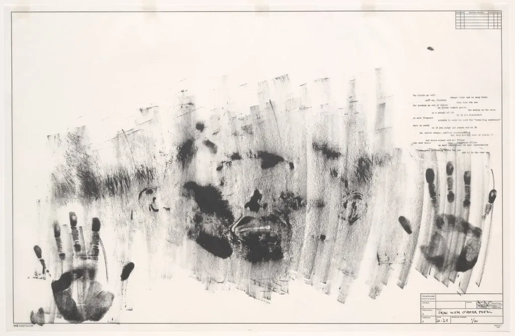 Untitled, by Jasper Johns, ink, 1964