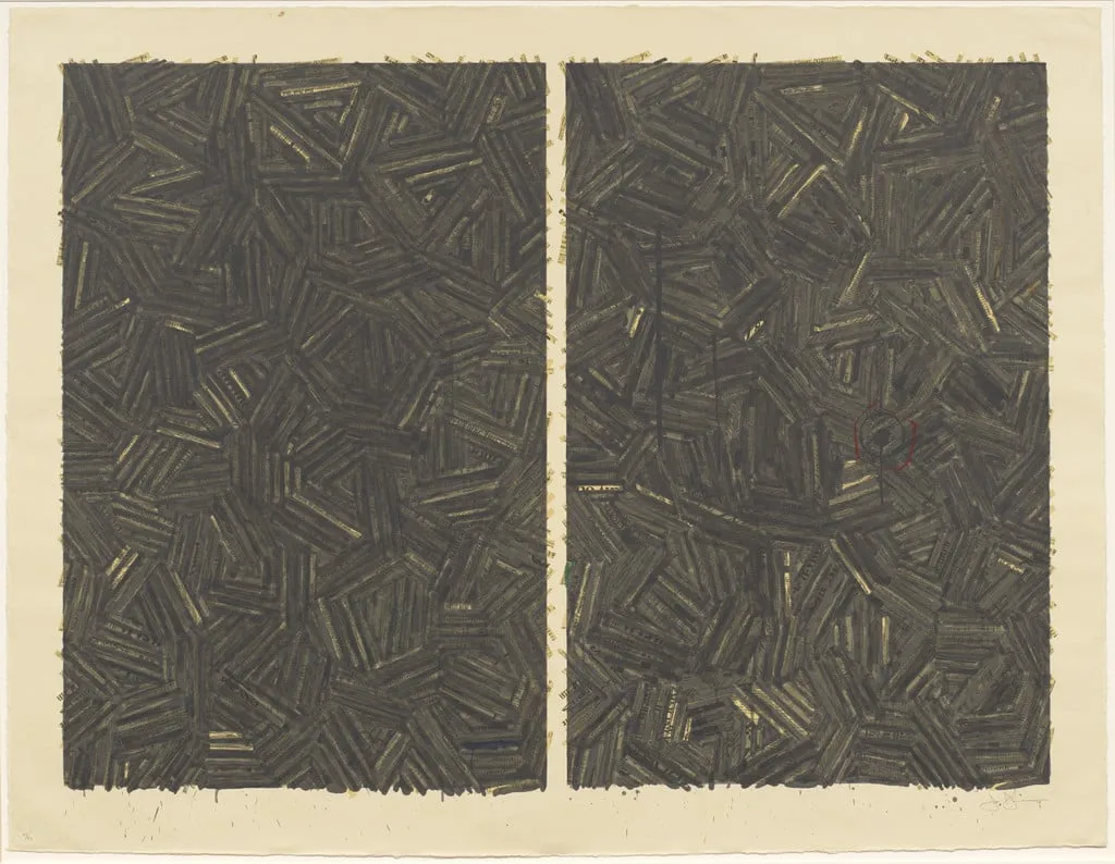 Untitled, by Jasper Johns, ink, 1978