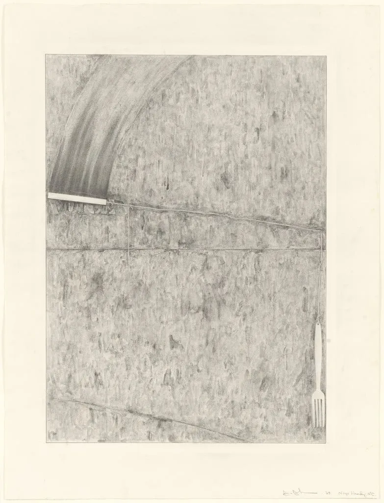 Untitled, by Jasper Johns, graphite, 1969