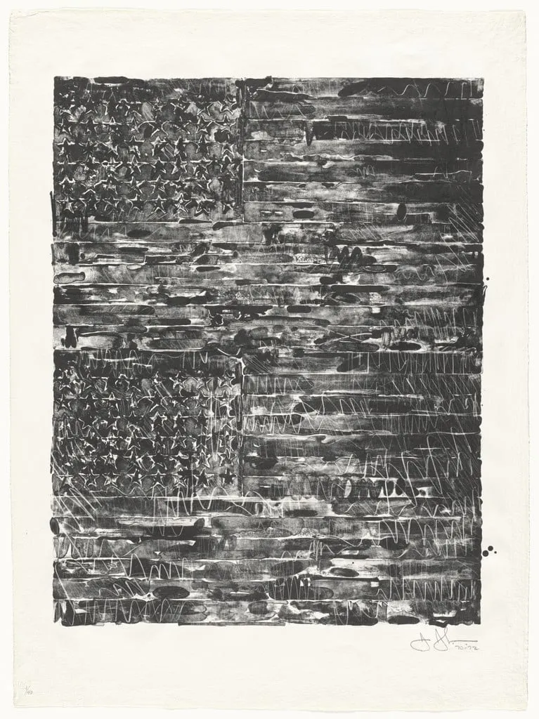 Untitled, by Jasper Johns, ink, 1971