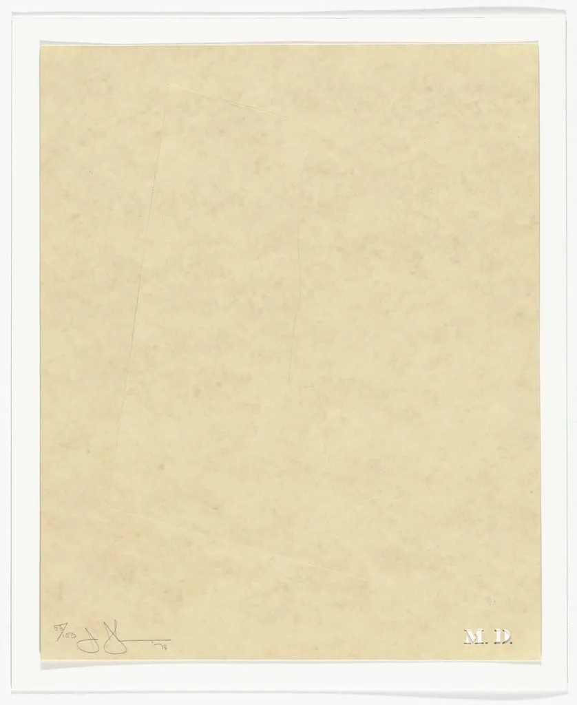 Untitled, by Jasper Johns, ink, 1974