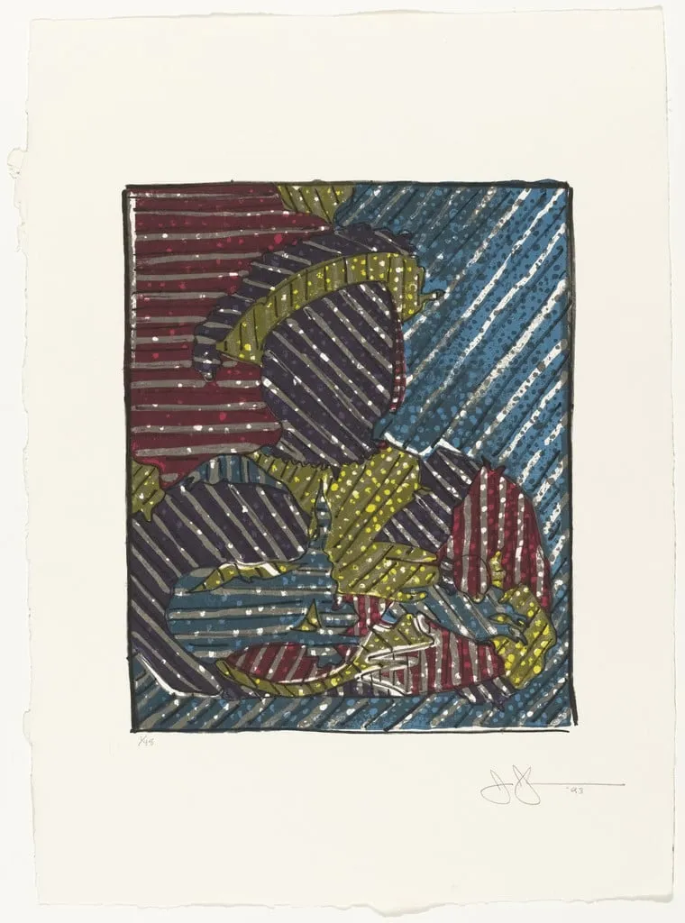 Untitled, by Jasper Johns, ink, 1993