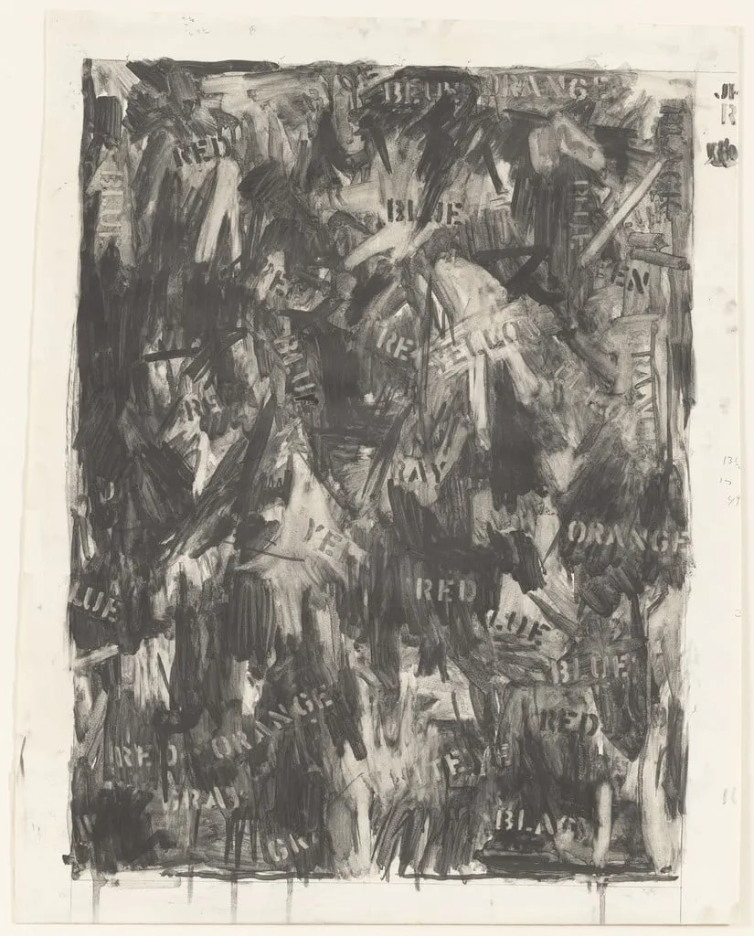 Untitled, by Jasper Johns, graphite, 1960