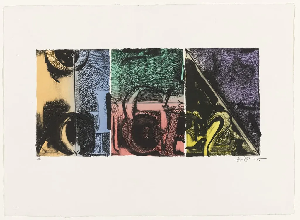 Untitled, by Jasper Johns, ink, 1982