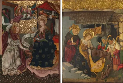 The Annunciation and The Nativity, by Jaume Ferrer II