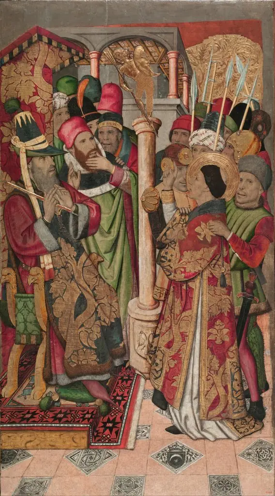 Saint Vincent before Dacian, by Jaume Huguet