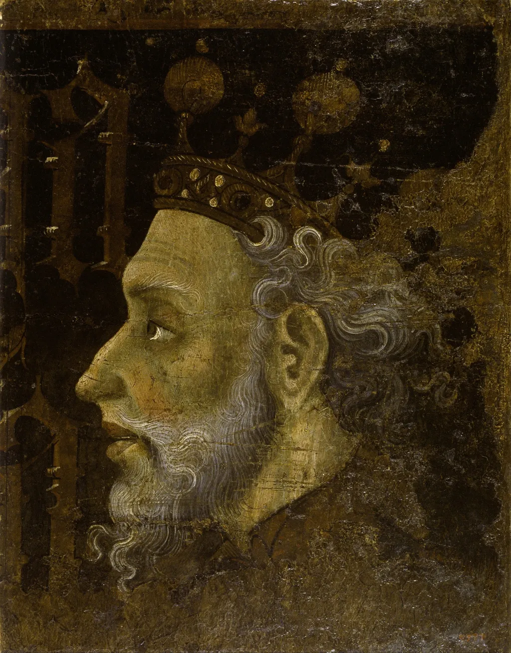 Alfons IV the Magnanimous, by Jaume Mateu, tempera, 1427