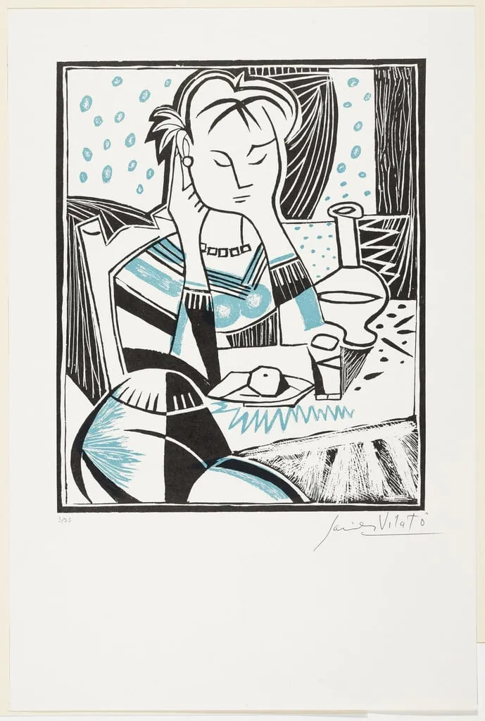 Untitled, by Javier Vilato, ink, 1956