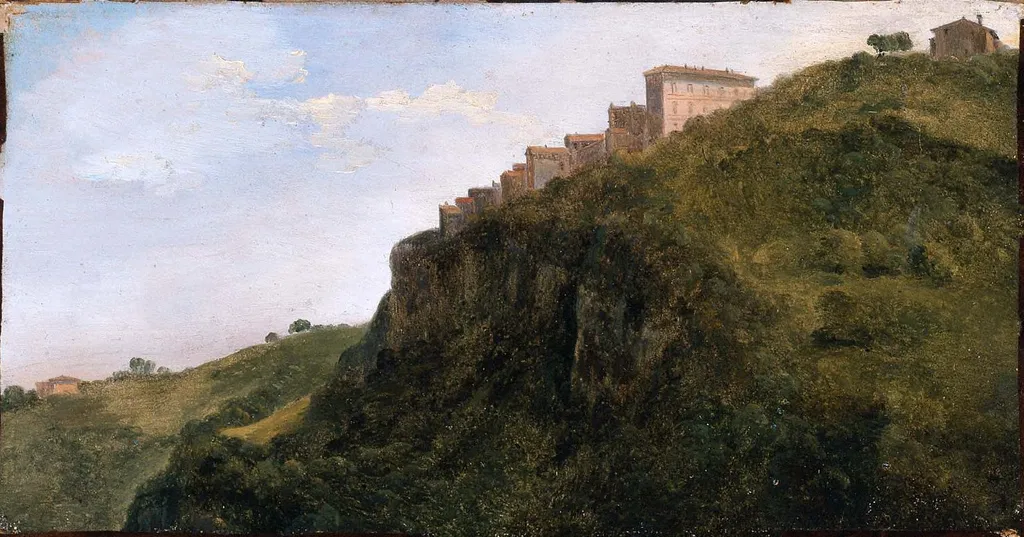 Italian Hill Town, by Jean-Achille Benouville, unspecified, 1845