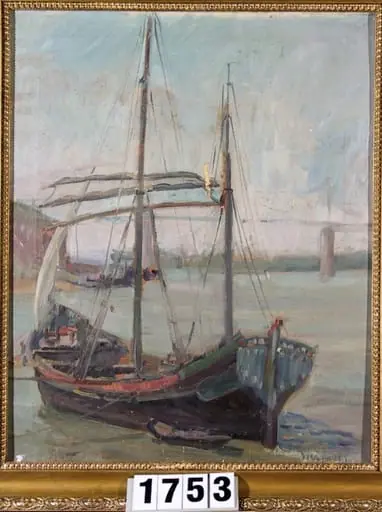 Bărci la Brăila, by Jean Alexandru Steriadi