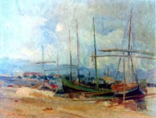 Corăbii în port, by Jean Alexandru Steriadi