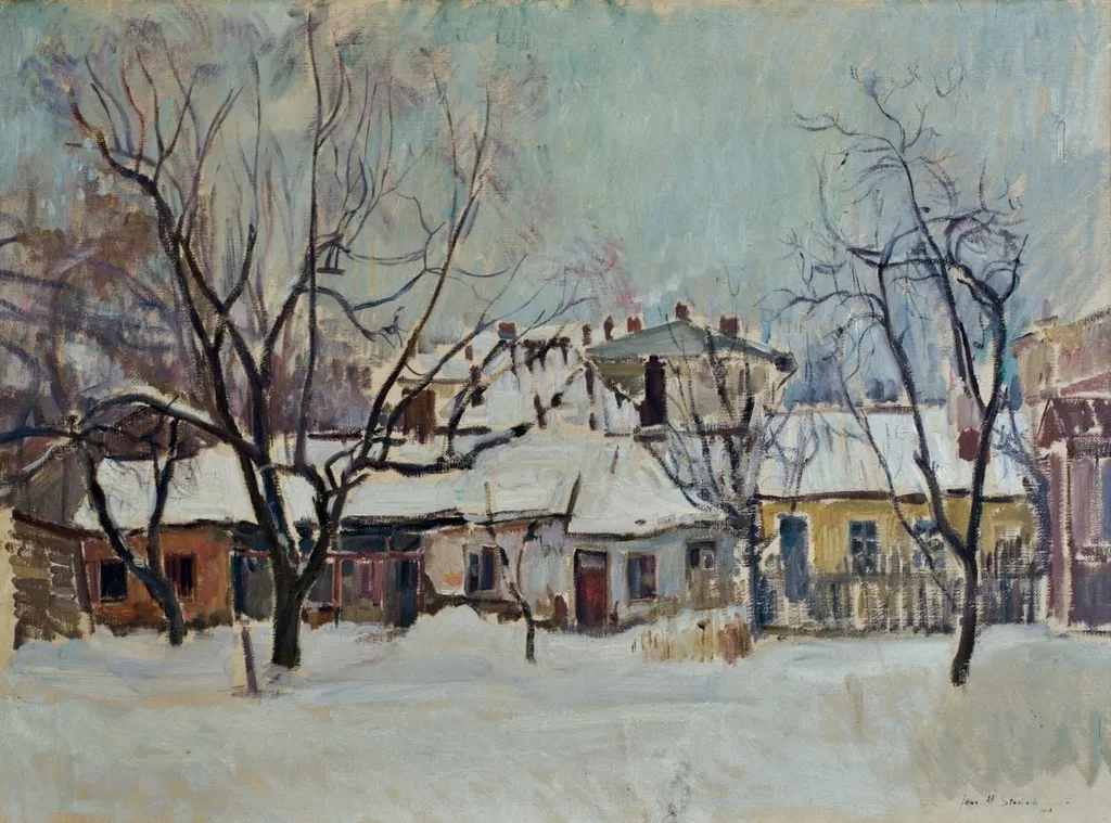 Iarna (în cartierul Grădina Icoanei), by Jean Alexandru Steriadi, 1918