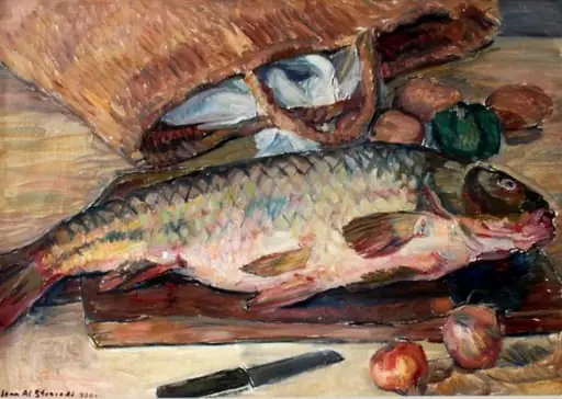 Natură moartă cu crap, by Jean Alexandru Steriadi