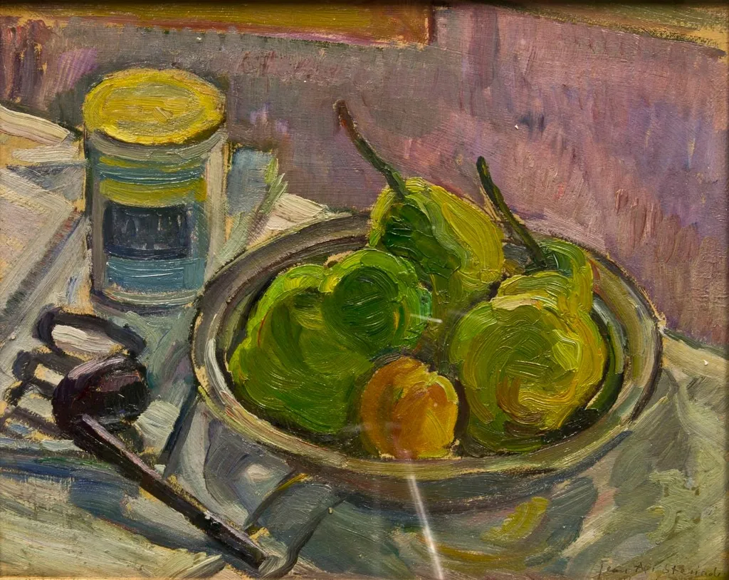 Natură moartă cu fructe și pipă, by Jean Alexandru Steriadi, 1928