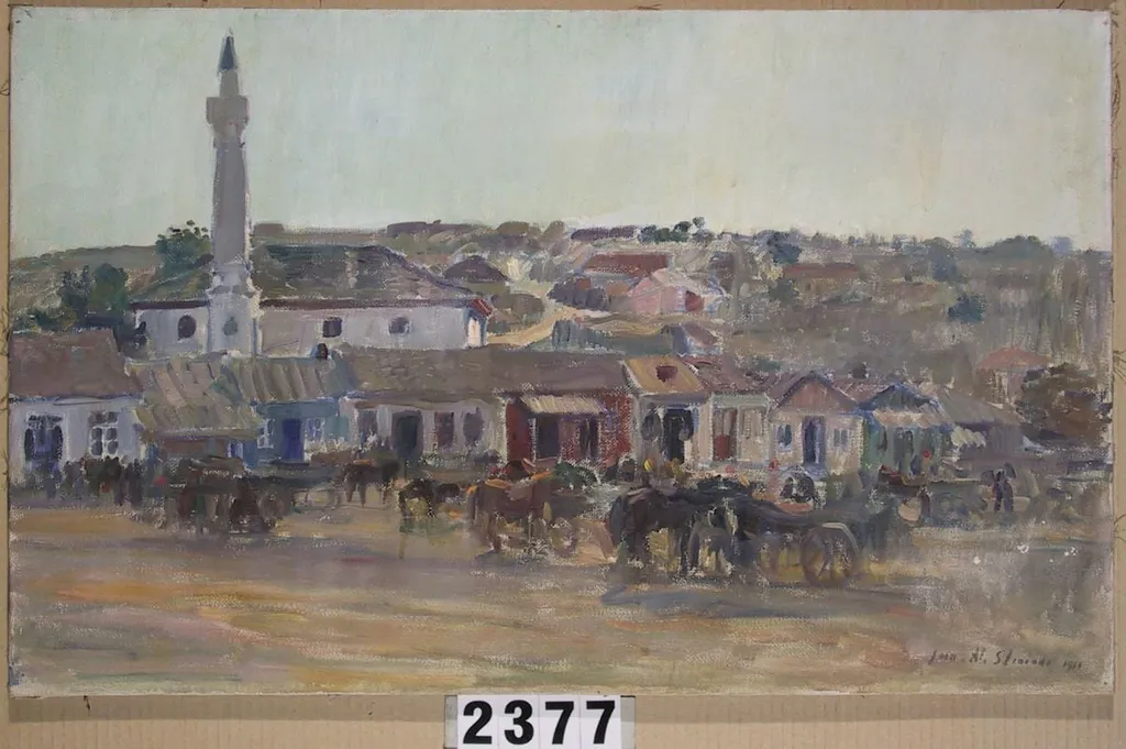 Piață din Cernavodă, by Jean Alexandru Steriadi, 1928