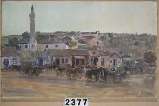 Piață din Cernavodă, by Jean Alexandru Steriadi