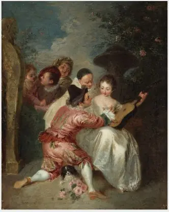 A Musical Party (Le Conteur), by Jean Antoine Watteau