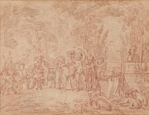Children Parodying a Triumph of Bacchus, by Jean Antoine Watteau