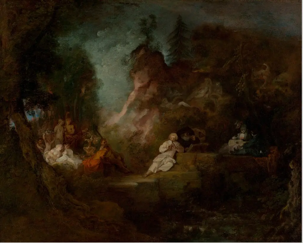 Festivities in Honor of Pan, by Jean Antoine Watteau