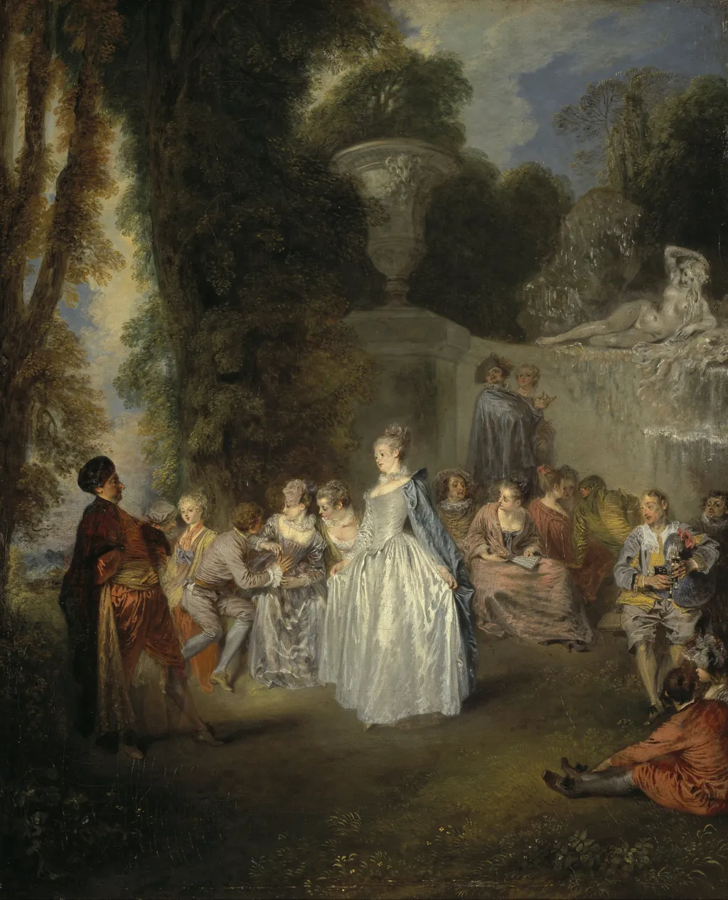 Fêtes Vénitiennes, by Jean Antoine Watteau, oil, 1718