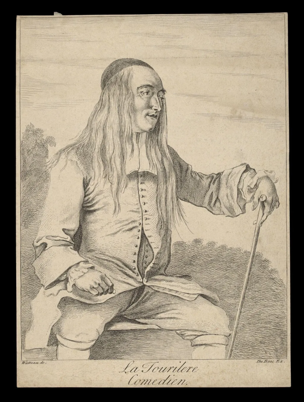 H Beard Print Collection, by Jean-Antoine Watteau, 1650
