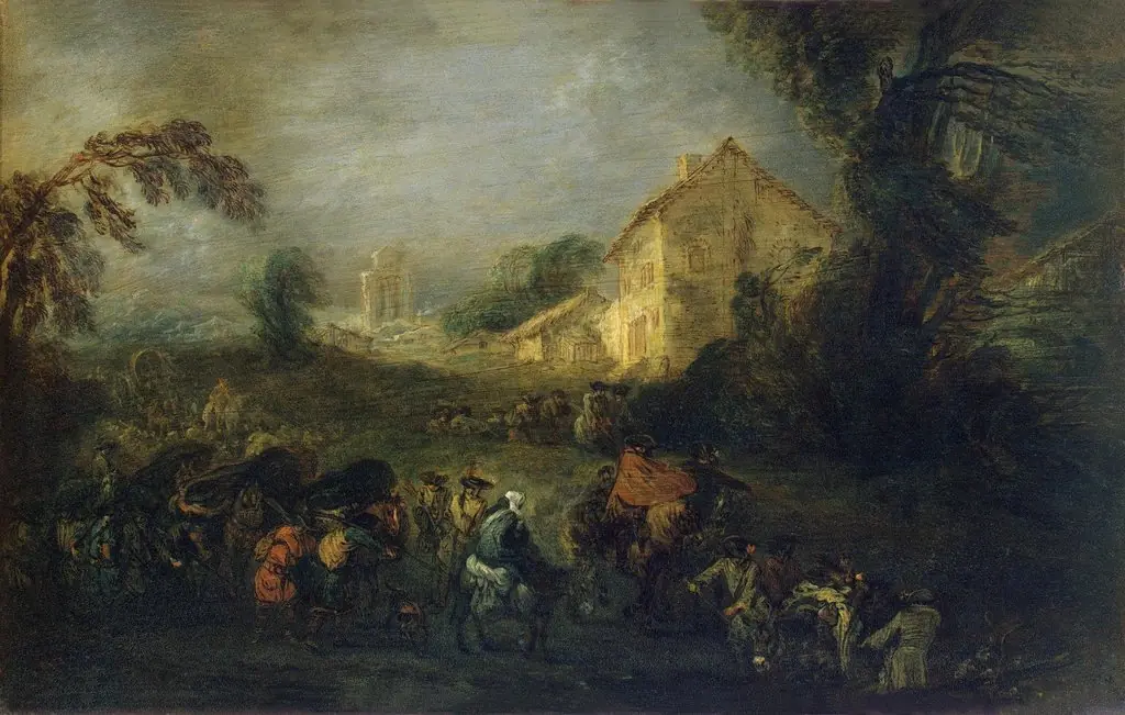 Hardships of War, by Jean Antoine Watteau