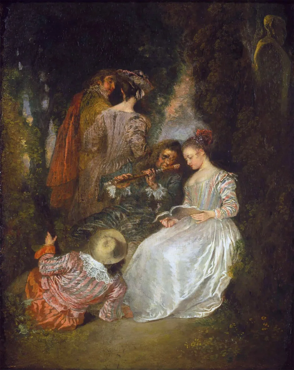 L'Accord parfait, by Jean Antoine Watteau, oil, 1719