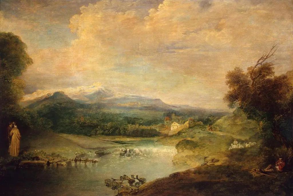 Landscape, by Jean Antoine Watteau