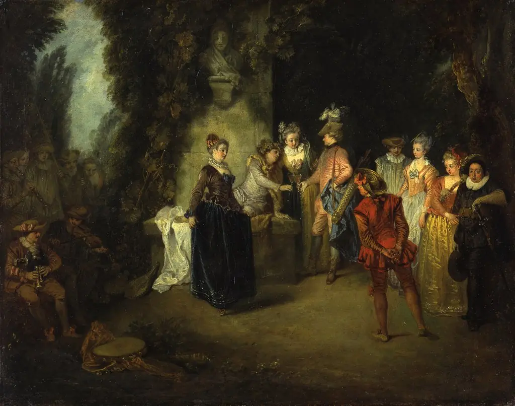 Love in the French Theatre, by Jean Antoine Watteau