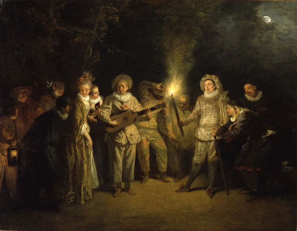 Love in the Italian Theatre, by Jean Antoine Watteau, 1716