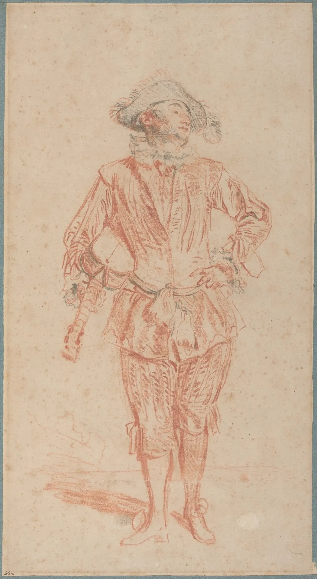 Mezzetin, by Jean Antoine Watteau, chalk, 1716