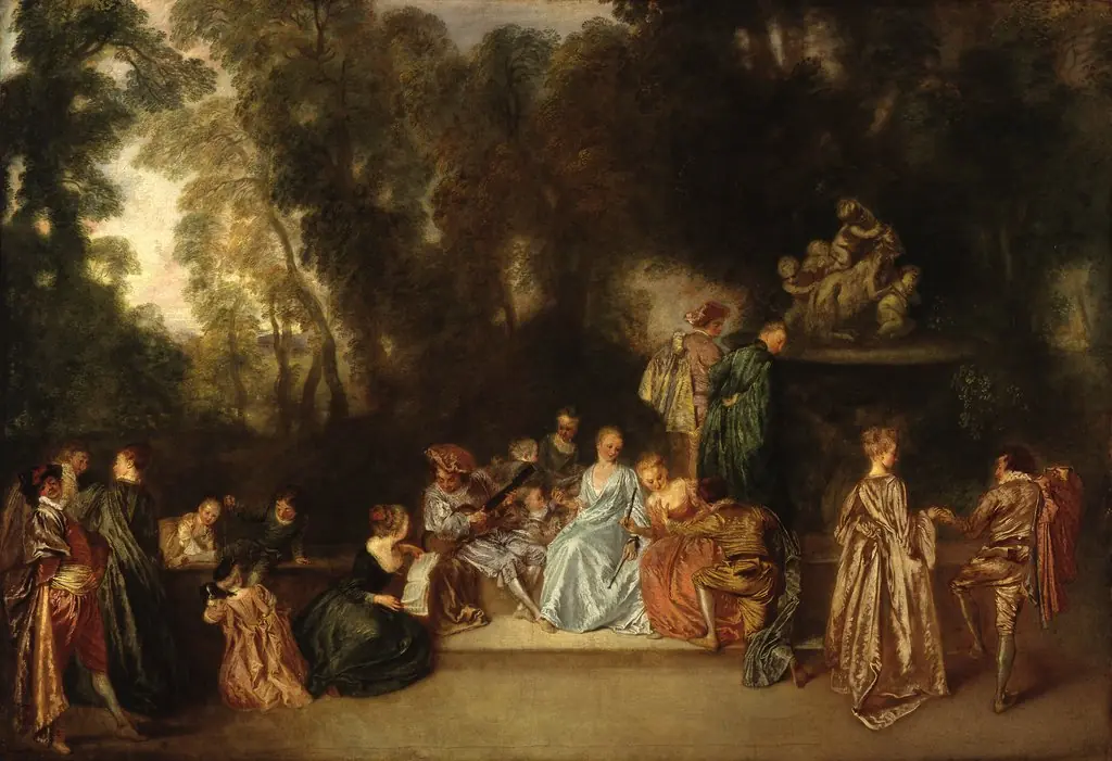 Party in the Open Air, by Jean Antoine Watteau