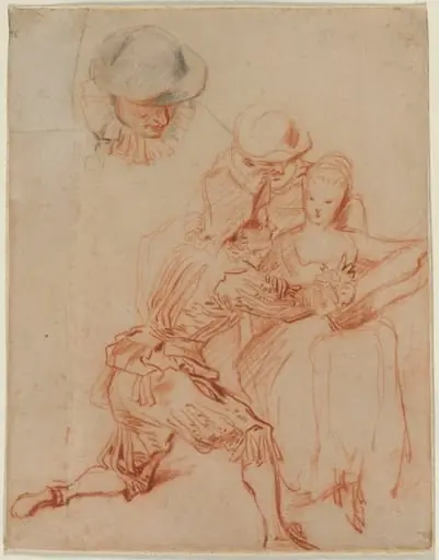 Study for "The Romancer" (Le Conteur), by Jean Antoine Watteau
