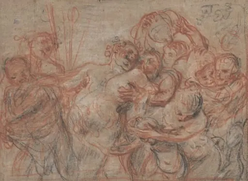 The March of Silenus [recto], by Jean Antoine Watteau