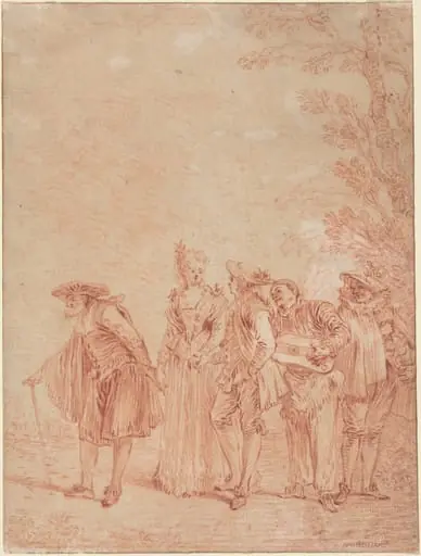 The Wedding Procession, by Jean Antoine Watteau