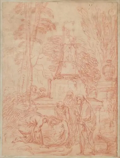 Tobit Burying the Dead, by Jean Antoine Watteau