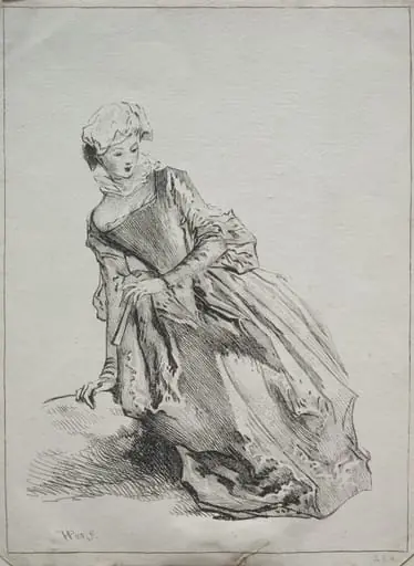 Woman Seated, by Jean Antoine Watteau