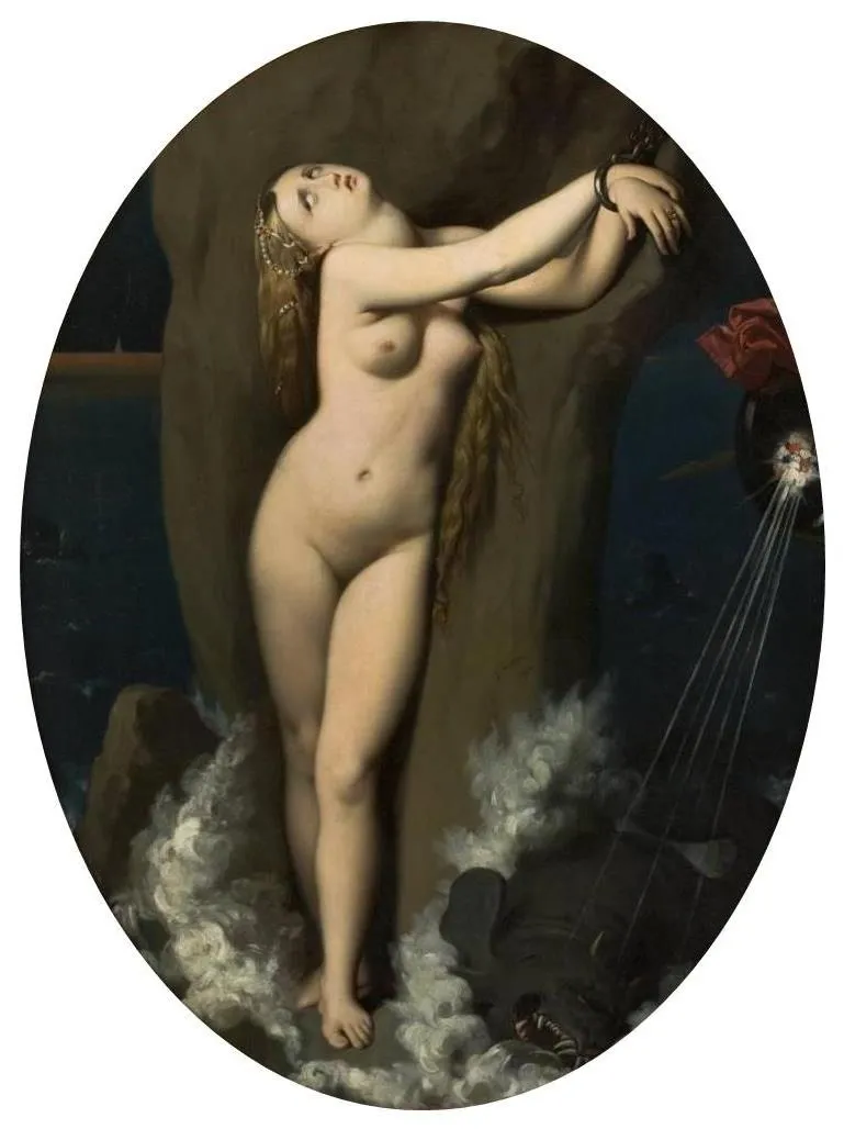 Angelica in Chains, by Jean Auguste Dominique Ingres, oil, 1859