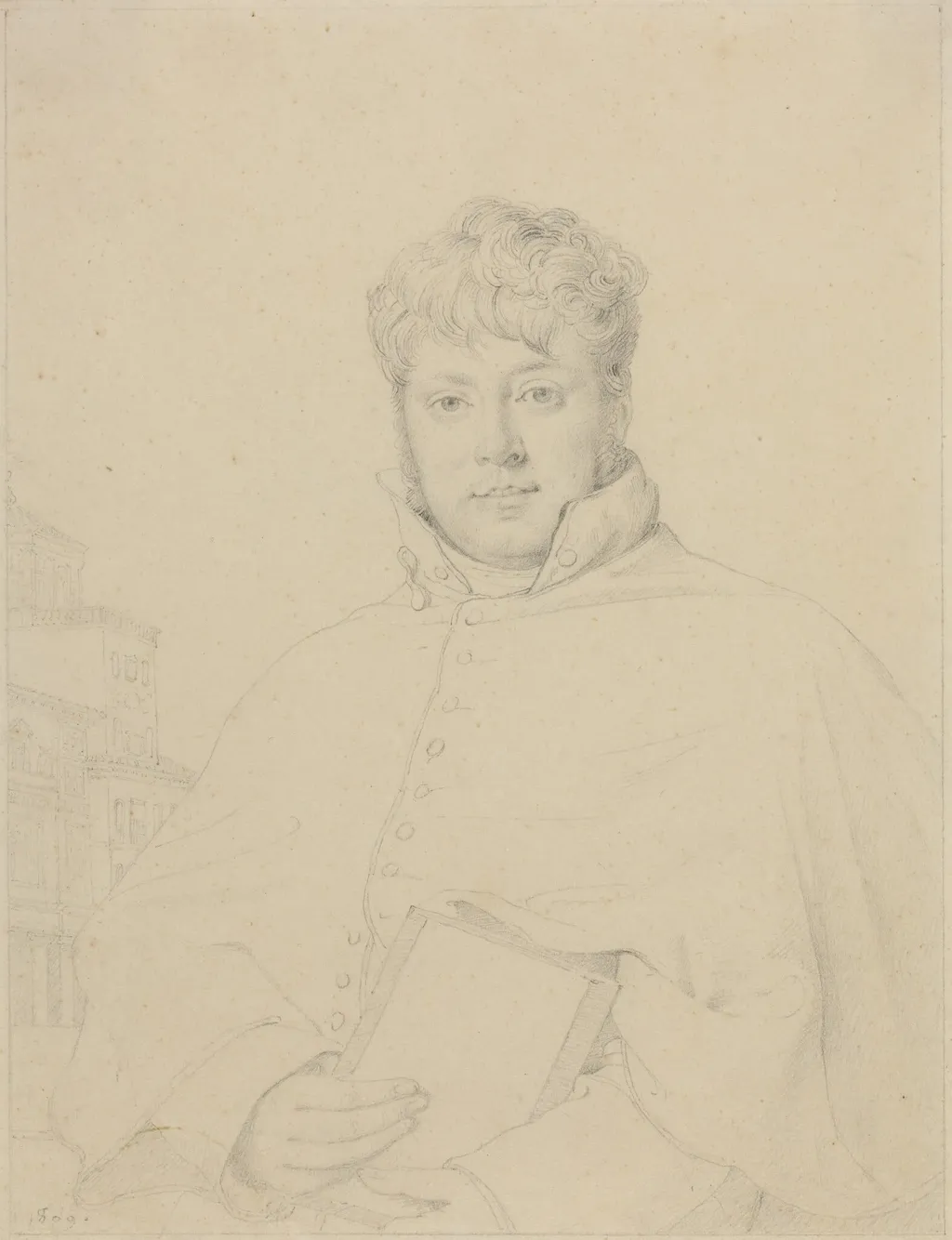 Auguste-Jean-Marie Guénepin, by Jean Auguste Dominique Ingres, graphite, 1809
