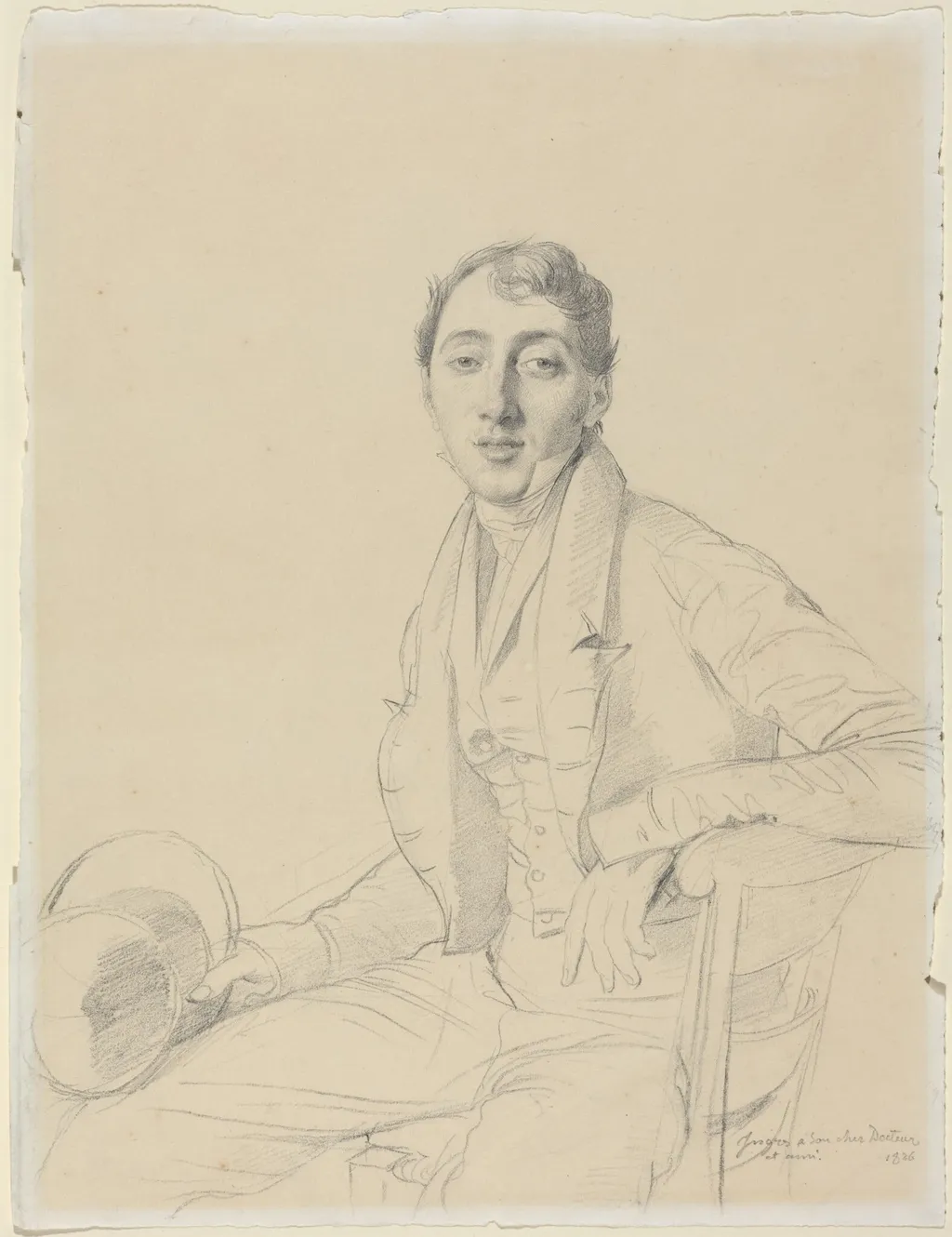 Dr. Louis Martinet, by Jean Auguste Dominique Ingres, graphite, 1826