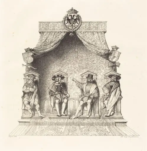 Four Magistrates of Besançon (Quatre magistrats de Besançon), by Jean Auguste Dominique Ingres