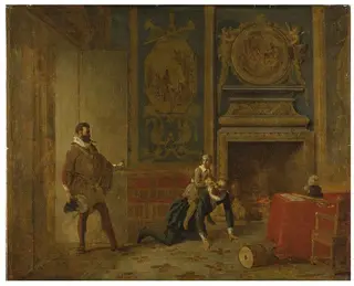 Henry IV, the Dauphin and the Spanish Ambassador, by Jean Auguste Dominique Ingres, 1817