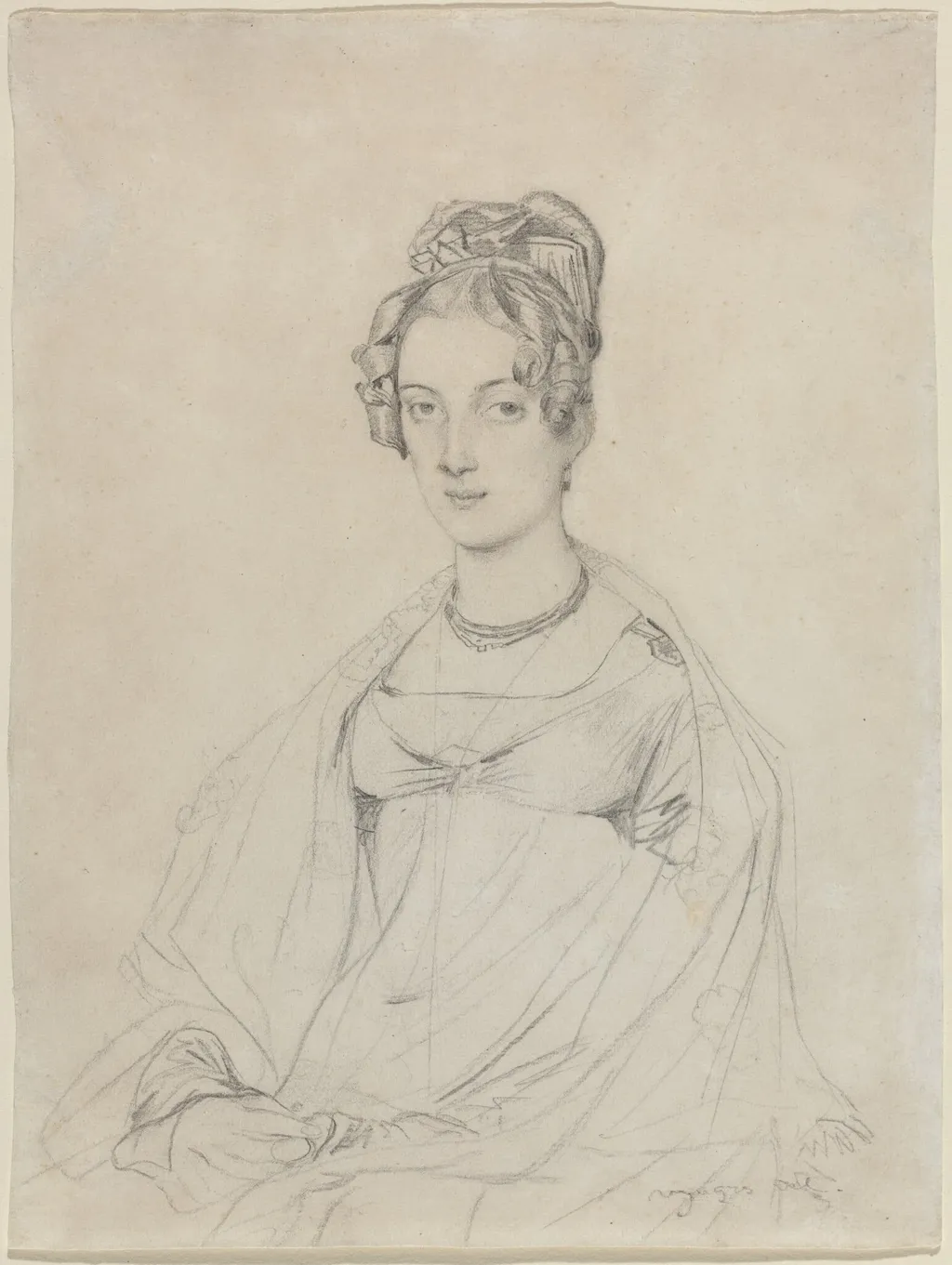 Mrs. Edward Dodwell, by Jean Auguste Dominique Ingres, graphite, 1816