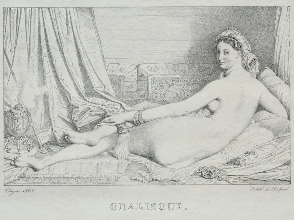 Odalisque, by Jean Auguste Dominique Ingres, 1825