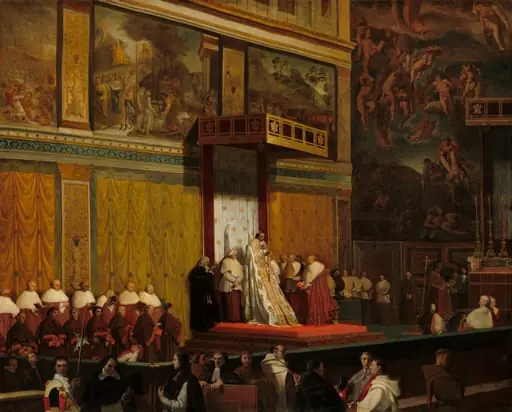 Pope Pius VII in the Sistine Chapel, by Jean Auguste Dominique Ingres