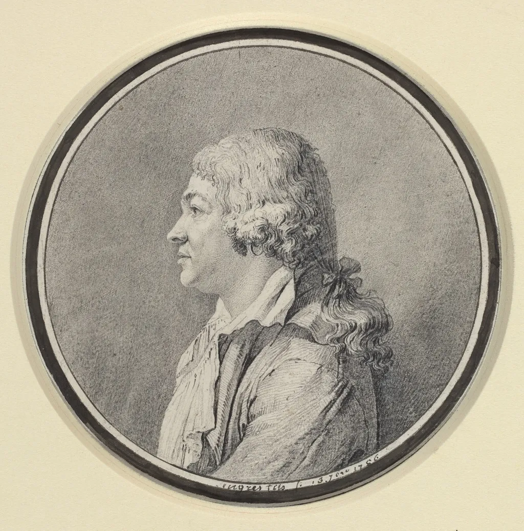 Portrait of a Man, by Jean Auguste Dominique Ingres, ink, 1796