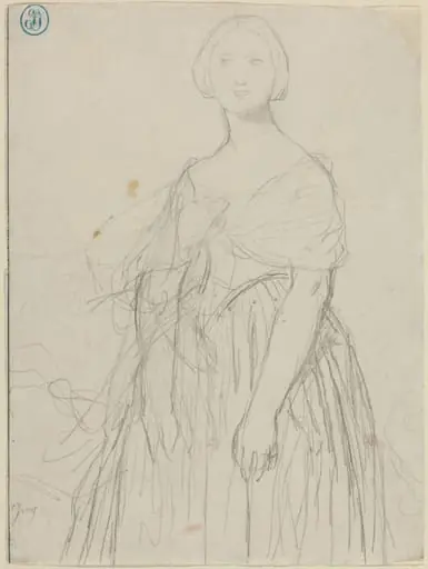 Sketch for Madame Moitessier, by Jean Auguste Dominique Ingres