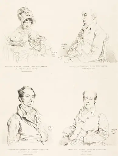 Sylvester (Douglas) Lord Glenbervie; Katherine Anne (North) Glenbervie; Frederic (North) Earl of Guilford; Frederic Sylvester Douglas, by Jean Auguste Dominique Ingres
