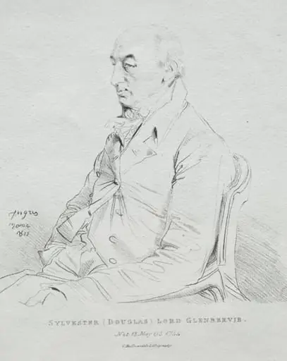 Sylvester Lord Glenbervie, by Jean Auguste Dominique Ingres